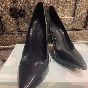 Schutz Navy Patent Leather Heels
